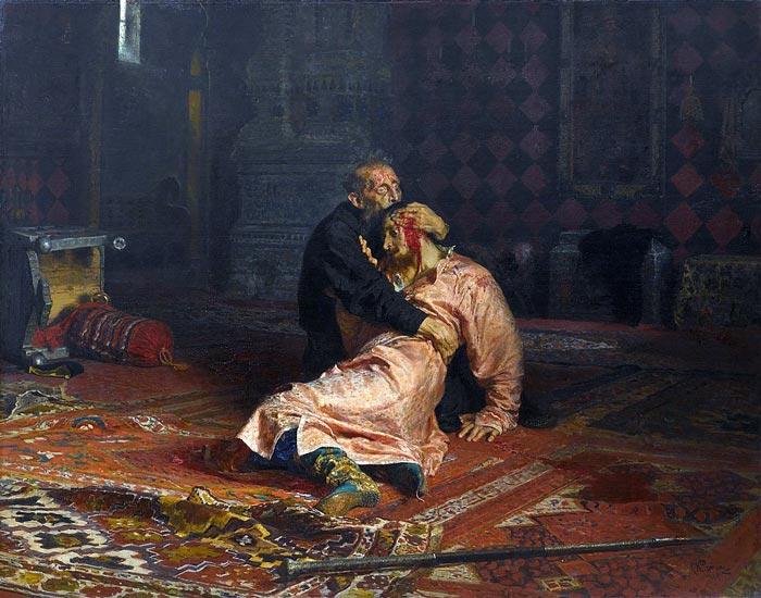 Картина Ильи Репина «Иван Грозный и сын его Иван 16 ноября 1581 года»