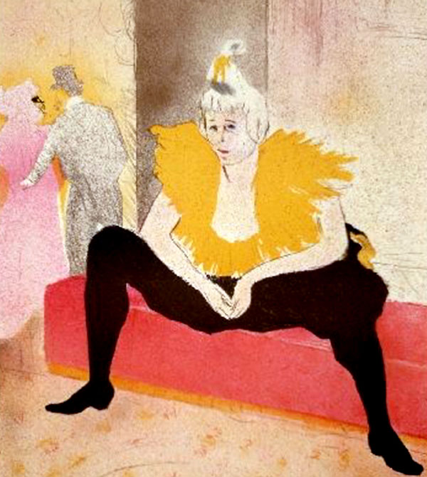 «Клоунесса Ша-Ю-Као» (1896 г.) - одна из любимых моделей Анри, не скрывавшая лесбийских наклонностей